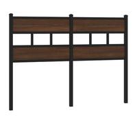 vidaXL Tête de lit chêne Marron 120 cm Acier et Bois d'ingénierie, tête de lit pour lit Double, Meuble de Chambre à Coucher, tête de lit en métal