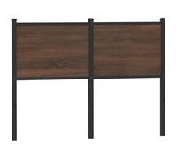 vidaXL Tête de lit chêne Marron 120 cm Bois d'ingénierie et Acier, Panneau de tête, tête de lit pour lit Double, tête de lit Double