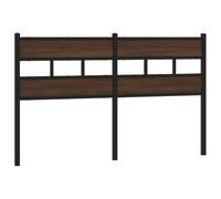 vidaXL Tête de lit chêne Marron 150 cm Acier et Bois d'ingénierie, tête de lit pour lit Double, Meuble de Chambre à Coucher, tête de lit en métal