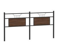 vidaXL Tête de lit chêne Marron 160 cm Bois d'ingénierie et Acier, Panneau de tête, tête de lit pour lit Double, tête de lit Double