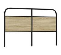 vidaXL Tête de lit 160 cm Chêne Sonoma Acier et bois d'ingénierie Multicolore pour lit double