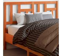 vidaXL Tête de Lit, Accessoire de Lit avec Pieds, Tête de Cadre de Lit, Meuble de Chambre à Coucher, Cire Marron 135 cm Bois Massif de Pin