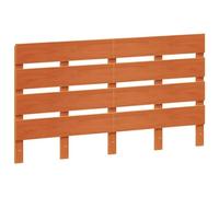 vidaXL Tête de lit avec pieds, bois massif de pin, cire marron, 150 cm