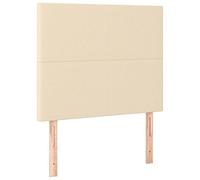 Hoofdborden 2 st 100x5x78/88 cm stof crÃmekleurig3116047