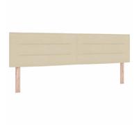 vidaXL Tête de lit design Lignes 180 cm Crème en tissu