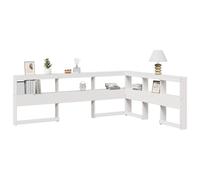 vidaXL Tête de lit de bibliothèque en forme de L bois massif de pin, tête de lit, tête de lit avec rangement, tête de lit 859263