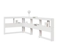 vidaXL Tête de lit de bibliothèque en forme de L bois massif de pin, tête de lit, tête de lit avec rangement, tête de lit 859293