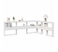 vidaXL Tête de lit de bibliothèque en forme de L bois massif de pin, tête de lit, tête de lit avec rangement, tête de lit 859263