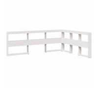 Vidaxl Tête De Lit De Bibliothèque Forme De L 135 Cm Bois Massif Pin Marron