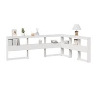 Vidaxl Tête De Lit De Bibliothèque Forme De L 135 Cm Bois Massif Pin Marron