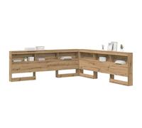 vidaXL Tête de lit de Rangement avec étagère Chêne Artisanal 200 cm, Tête de lit, Design Moderne, Solutions de Rangement, rectangulaire, Ample, Meuble Contemporain, organisateurs de Chambre