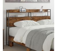 Vidaxl Tête De Lit De Rangement Chêne Fumé 120 Cm Bois D'ingénierie