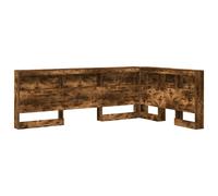 vidaXL Tête de lit bibliothèque en L, en Bois fumé, 120 x 200 cm. Super Espace de Rangement, Design Pratique, Parfait pour Une Chambre Minimaliste. Facile à Nettoyer et idéale pour l’intérieur. C'est