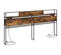 Vidaxl Tête De Lit De Rangement Chêne Fumé 180 Cm Bois D'ingénierie