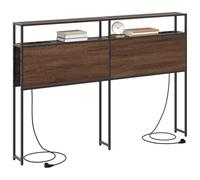 vidaXL Tête de lit de Rangement Chêne Marron 140 cm Bois d'ingénierie, Tête de lit Moderne, avec étagères, Rangement Pratique, Design Contemporain, Gain de Place pour Votre Chambre