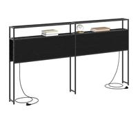 vidaXL Tête de lit de rangement Chêne noir 180 cm – Bois d'ingénierie, étagères, design moderne