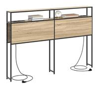 vidaXL Tête de lit de Rangement Chêne Sonoma 140 cm Bois d'ingénierie, Tête de lit Moderne, avec étagères, Rangement Pratique, Design Contemporain, Gain de Place pour Votre Chambre