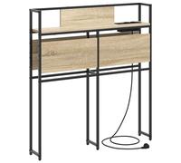 vidaXL Tête de lit de Rangement Chêne Sonoma 80 cm Bois d'ingénierie, Une tête de lit avec Rangement, Meuble Moderne, organise Tout, lit Gain de Place avec Pieds Ajustables.
