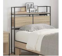 VIDAXL Tête de lit de rangement Chêne sonoma 80 x 15 x 98 cm - étagères + station de chargement