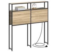 vidaXL Tête de lit de Rangement Chêne Sonoma 90 cm Bois d'ingénierie, Tête de lit Moderne, avec étagères, Rangement Pratique, Design Contemporain, Gain de Place pour Votre Chambre