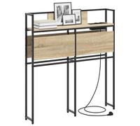 vidaXL Tête de lit de Rangement Chêne Sonoma 90 cm Bois d'ingénierie, Une tête de lit avec Rangement, Meuble Moderne, organise Tout, lit Gain de Place avec Pieds Ajustables.