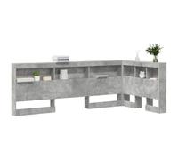 vidaXL Tête de lit de rangement Gris béton 90 cm – Bois d'ingénierie, design moderne