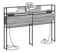 vidaXL Tête de lit de Rangement Sonoma Gris 160 cm Bois d'ingénierie, Une tête de lit avec Rangement, Meuble Moderne, organise Tout, lit Gain de Place avec Pieds Ajustables.