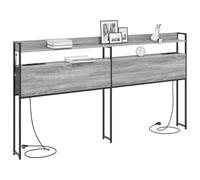 vidaXL Tête de lit de rangement Sonoma gris 180 cm Bois d'ingénierie, Mobilier de chambre moderne, têtes de lit stylées, tête de lit avec rangements pratiques, accessoires de lit LED pour une déco con