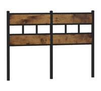 Vidaxl Tête De Lit Chêne Fumé 120 Cm Fer Et Bois D'ingénierie Multicolore