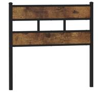 Vidaxl Tête De Lit Chêne Fumé 80 Cm Fer Et Bois D'ingénierie Multicolore