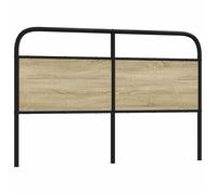 vidaXL Tête de lit 160 cm Chêne Sonoma Acier et bois d'ingénierie Multicolore pour lit double