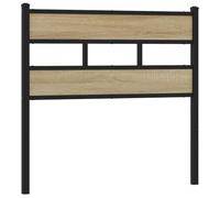 vidaXL Tête de lit de remplacement 90 cm chêne Sonoma – Fer et bois d'ingénierie, lit simple