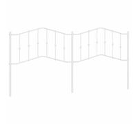 vidaXL Tête de lit de Remplacement métal Blanc 193 cm