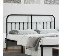vidaXL Tête de lit de remplacement métal noir 160 cm, tête de lit pour lit double, tête de lit noire,, tête de lit en métal 352613