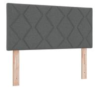 vidaXL Tête de lit Design Bloc Diamant Gris Foncé 100 cm Tissu