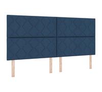 vidaXL Tête de lit Design Blocs de Diamant Bleu 200 cm Tissu