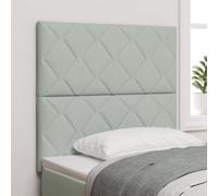 Vidaxl Tête De Lit Design Blocs De Diamant Gris Clair 100 Cm Velours, Vidaxl Tête De Lit Design Blocs De Diamant Gris Clair 200 Cm Velours