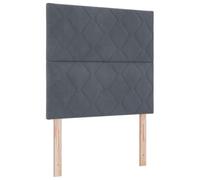 vidaXL Tête de Lit Design Blocs de Diamant Gris Foncé 100 cm Velours