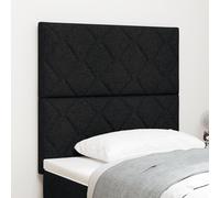 vidaXL Tête de lit design blocs de diamant noire 100 cm en tissu
