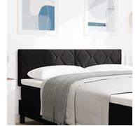 vidaXL Tête de Lit Design Blocs de Diamant Noire 144 cm Velours 3338222