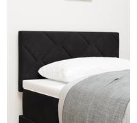 vidaXL Tête de Lit Design Blocs de Diamant Noire 80 cm Velours
