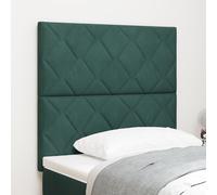 Vidaxl Tête De Lit Design Blocs De Diamant Vert Foncé 100 Cm Velours, Vidaxl Tête De Lit Design Blocs De Diamant Vert Foncé 200 Cm Velours Vert