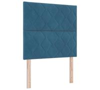 vidaXL Tête de lit Design Blocs en Diamant Bleu foncé 100 cm Velours | Hauteur réglable Murale contemporaine rembourrée en Tissu adaptée pour la déco de Chambre Motifs géométriques