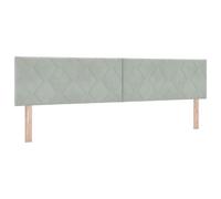 vidaXL Tête de lit Design en Blocs de Diamant Gris Clair 200 cm en Velours