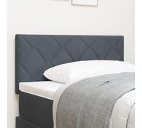 Vidaxl Tête De Lit Design En Blocs De Diamant Gris Foncé 90 Cm Velours