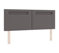vidaXL Tête de lit avec des lumières à LED Gris 160 cm PVC, Têtière Moderne pour Chambre, rectangulaire, réglable en Hauteur, Design Mural LED, Durable, Polyvalente