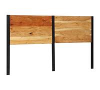 vidaXL Tête de lit à panneau 180 cm en acacia massif et fer pour lit double 4017557