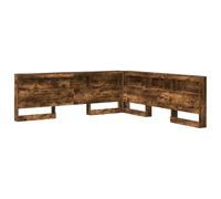 vidaXL Tête de lit en chêne fumé de 200 cm, en Bois reconstitué. avec des étagères Super Pratiques, ça Fait Gagner de la Place. C'est Un Design autoportant, Parfait pour Les Chambres, avec Un Style m