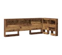 vidaXL Tête de lit en L, 75 x 190 cm, en Bois Ancien. Elle Offre Beaucoup de Rangement, C'est Pratique et ça Donne Un Style Minimaliste. Parfaite pour Les Petites Chambres, Elle est autoportante, fac