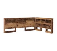 vidaXL Tête de lit en L avec étagère en Bois Ancien de 160 cm - Pratique et Compact, ça se Range Facilement et ça Peut Aller Partout, Design Minimaliste Super Simple à Nettoyer.